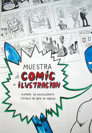 Cartel muestra cómic e ilustración de Bachillerato